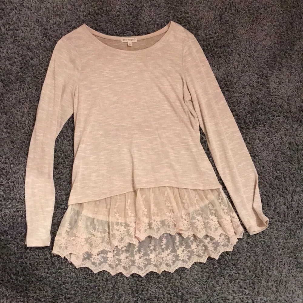 Cream lace sweater Nordstrom